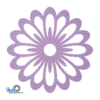 Prachtige en sfeervolle deco bloem pan onderzetter vilt met een bloem motief in de kleur lila van mijnonderzetters.nl