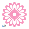 Prachtige en sfeervolle deco bloem pan onderzetter vilt met een bloem motief in de kleur roze van mijnonderzetters.nl