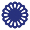 Handige donkerblauwe onderzetter van vilt in de vorm van een cirkel met opgebouwde druppels bij mijnonderzetters.nl webshop