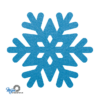 Lichtblauwe vilt onderzetters in de vorm van een sneeuwvlok van mijnonderzetters.nl webshop