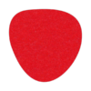 Uniek gevormde rode vilt pan onderzetter in de vorm van een kei bij mijnonderzetters.nl webshop