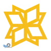 Strak vormgegeven gele vilt onderzetter in de vorm van een ruitenster bij mijnonderzetters.nl webshop