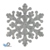 gemeleerd grijs vilt onderzetters in een sneeuwvlok vorm bij mijnonderzetters.nl webshop