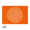 Decoratieve placemat met een zonnebloem motief in de kleur oranje van mijnonderzetters.nl