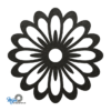 Prachtige en sfeervolle deco bloem onderzetter vilt met een bloem motief in de kleur zwart van mijnonderzetters.nl