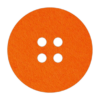Leuke en modieuze oranje onderzetter van vilt in de vorm van een knoop bij mijnonderzetters.nl webshop