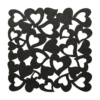 zwarte vierkant uit hartjes onderzetter vilt bij mijnonderzetters.nl webshop