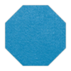 Strak vormgegeven lichtblauwe vilt pan onderzetter in de vorm van een 8-hoek bij mijnonderzetters.nl webshop