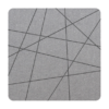 Strak vormgegeven vierkante vilt onderzetter met lijnen als motief in de kleur lichtgrijs bij mijnonderzetters.nl webshop