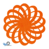 Mooi vormgegeven oranje swirl onderzetter vilt bij mijnonderzetters.nl