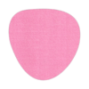 Uniek gevormde roze vilt pan onderzetter in de vorm van een kei bij mijnonderzetters.nl webshop