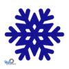 donkerblauwe vilt onderzetters in de vorm van een sneeuwvlok van mijnonderzetters.nl webshop