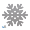 lichtgrijs vilt onderzetters in de vorm van een sneeuwvlok van mijnonderzetters.nl webshop