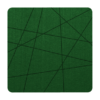 Strak vormgegeven vierkante vilt onderzetter met lijnen als motief in de kleur donkergroen bij mijnonderzetters.nl webshop