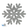 gemeleerd grijs vilt onderzetters in de vorm van een sneeuwvlok van mijnonderzetters.nl webshop