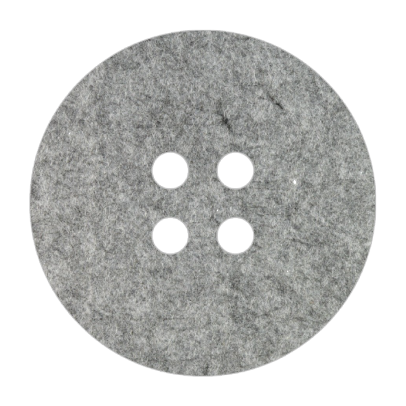 Leuke en modieuze gemeleerd grijze pan onderzetter van vilt in de vorm van een knoop bij mijnonderzetters.nl webshop