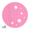 roze vilt onderzetters met uitgesneden sterrenhemel als vorm van mijnonderzetters.nl webshop