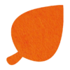 Mooie oranje Beuken blad onderzetter vilt bij mijnonderzetters.nl webshop