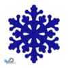 donkerblauwe vilt onderzetters in een sneeuwvlok vorm bij mijnonderzetters.nl webshop