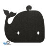 Zeer schattige zwarte walvis onderzetter vilt voor het beschermen van je tafel van mijnonderzetters.nl