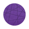 Strak vormgegeven ronde vilt onderzetter met lijnen als motief in de kleur paars bij mijnonderzetters.nl webshop