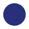 Strak vormgegeven ronde vilt onderzetter met lijnen als motief in de kleur donkerblauw bij mijnonderzetters.nl webshop