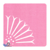 Vierkante vilt onderzetters in de kleur roze met een zonnebloem motief bij mijnonderzetters.nl webshop