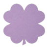 Haal het geluk in huis met deze lila onderzetter van vilt in de vorm van een klavertje vier bij mijnonderzetters.nl webshop