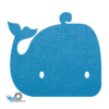 Zeer schattige lichtblauwe walvis onderzetter vilt voor het beschermen van je tafel van mijnonderzetters.nl