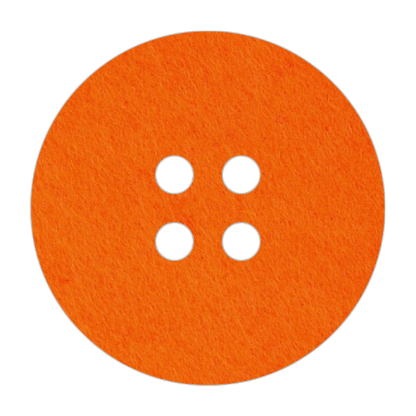Leuke en modieuze oranje pan onderzetter van vilt in de vorm van een knoop bij mijnonderzetters.nl webshop