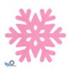 roze vilt onderzetters in de vorm van een sneeuwvlok van mijnonderzetters.nl webshop