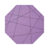Strak vormgegeven 8-hoek vilt onderzetter met lijnen als motief in de kleur lila bij mijnonderzetters.nl webshop