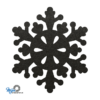 Zwarte vilt onderzetters in een sneeuwvlok vorm bij mijnonderzetters.nl webshop