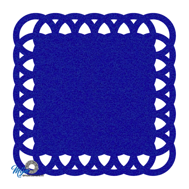 mooie donkerblauwe ring model onderzetter vilt met rondom geschakelde rondjes bij mijnonderzetters.nl