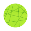 Strak vormgegeven ronde vilt onderzetter met lijnen als motief in de kleur lichtgroen bij mijnonderzetters.nl webshop