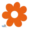 Leuke en decoratieve Vergeetmenietje onderzetter vilt in de kleur oranje van mijnonderzetters.nl