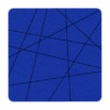 Strak vormgegeven vierkante vilt onderzetter met lijnen als motief in de kleur donkerblauw bij mijnonderzetters.nl webshop