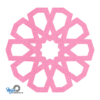 Strak vormgegeven design pan onderzetter in de kleur roze bij mijnonderzetters.nl webshop