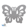 lichtgrijze Unieke vlinder onderzetter vilt van mijnonderzetters.nl webshop