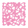 roze vierkant uit hartjes onderzetter vilt bij mijnonderzetters.nl webshop