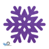Paarse vilt onderzetters in de vorm van een sneeuwvlok van mijnonderzetters.nl webshop
