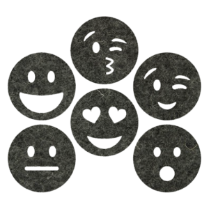 Bestel Smileys onderzetters vilt