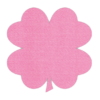 Haal het geluk in huis met deze roze onderzetter van vilt in de vorm van een klavertje vier bij mijnonderzetters.nl webshop