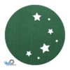donkergroene vilt onderzetters met uitgesneden sterrenhemel als vorm van mijnonderzetters.nl webshop