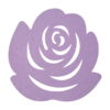 Romantische lila vilt onderzetter in de vorm van een roos bij mijnonderzetters.nl webshop