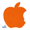 Unieke en super leuke Appel onderzetter vilt in de kleur oranje bij mijnonderzetters.nl