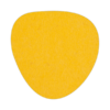 Uniek vormgegeven gele vilt onderzetter in de vorm van een kei bij mijnonderzetters.nl webshop