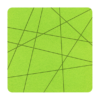 Strak vormgegeven vierkante vilt onderzetter met lijnen als motief in de kleur lichtgroen bij mijnonderzetters.nl webshop