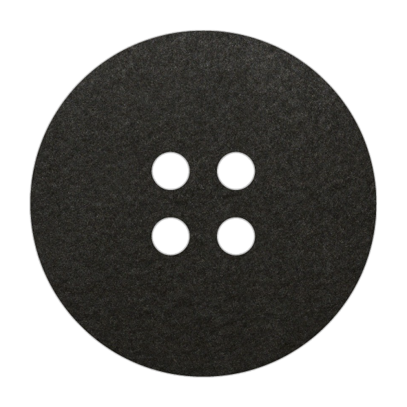 Leuke en modieuze zwarte pan onderzetter van vilt in de vorm van een knoop bij mijnonderzetters.nl webshop