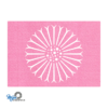 Decoratieve placemat met een zonnebloem motief in de kleur roze van mijnonderzetters.nl